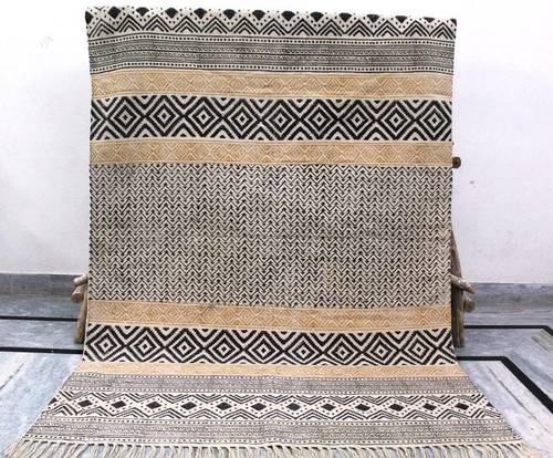 Cotton Handblock Print Rug