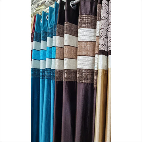 Long Crush Printed Curtain