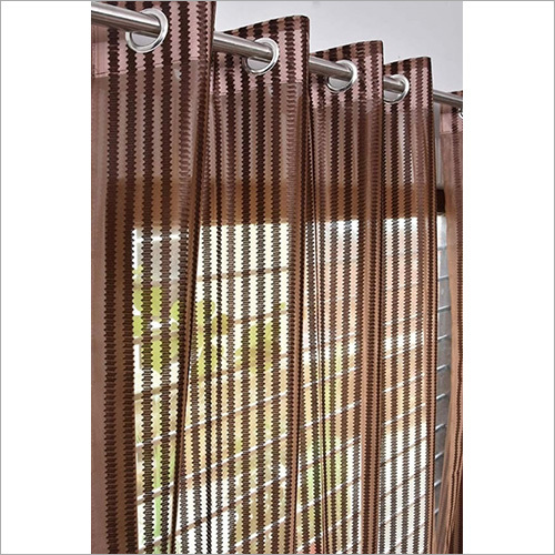 Brown Net Window Curtain