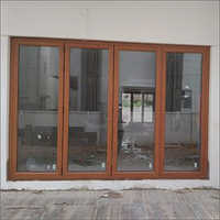 Rustproof Aluminium Bifold Door - Polished Finish, Rectangle Shape, Brown Color | Modern Design For Interior Residential Use