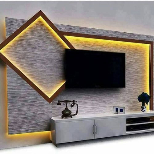 PVC TV Wall By LAKSHYA PROFILES