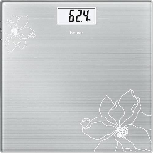 Weighing Scale Beurer Gs-10 Glass Bathroom Scale With Easy-To-Read Lcd Display, Overload Indicator,180 Kg Capacity. Color Code: Grey