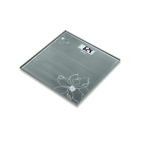 Weighing Scale Beurer GS-10 Glass Bathroom Scale with Easy-to-read LCD display, Overload Indicator,180 kg Capacity.