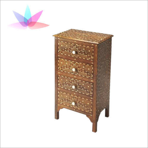 4 Drawer Bone Inlay Bedside Tables