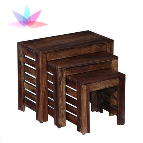 Wooden Table With Stool Set