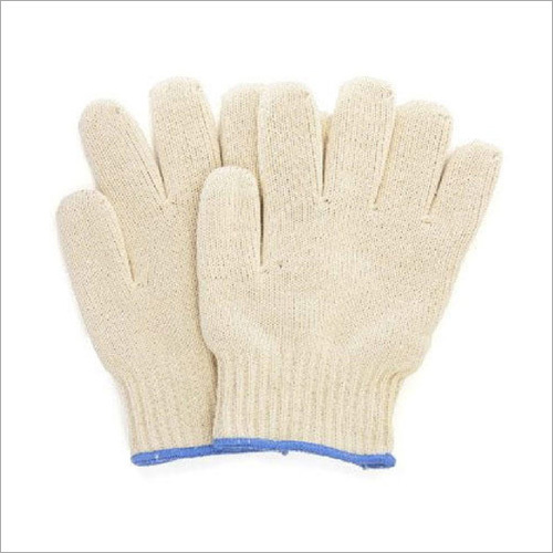 White Plain Cotton Cloth Gloves Gender: Unisex