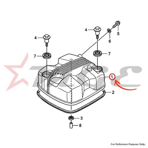 As Per Photo Cover, Cylinder Head For Honda Cbf125 - Reference Part Number - #12311-Kwf-960