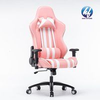 Adjustment armrest PU leather pillow racing gaming chair with footrest