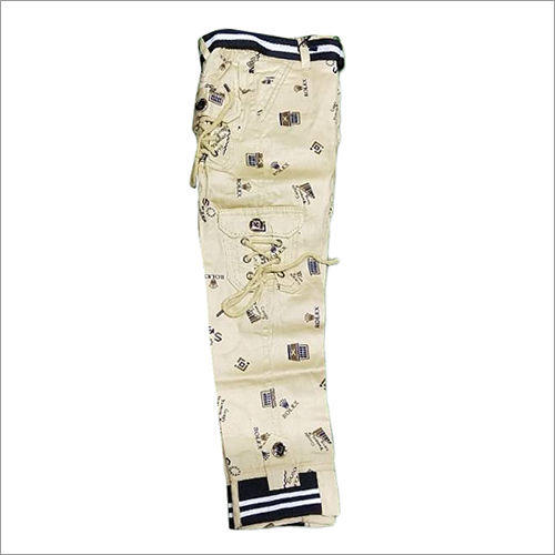 Kids Stretchable Printed Cargo Jogger
