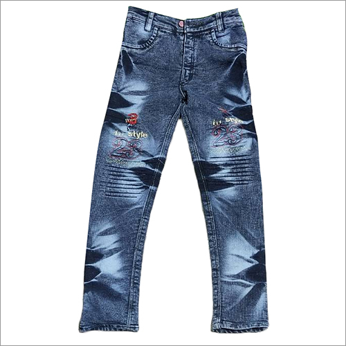 Washable Kids Relaxed Fit Printed Jeans
