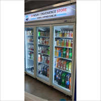 Double Door Display Vertical Freezer - Glass & Stainless Steel, 220l Capacity, 12 Shelves, Automatic Defrost, Electrical Power Source, Transparent Design