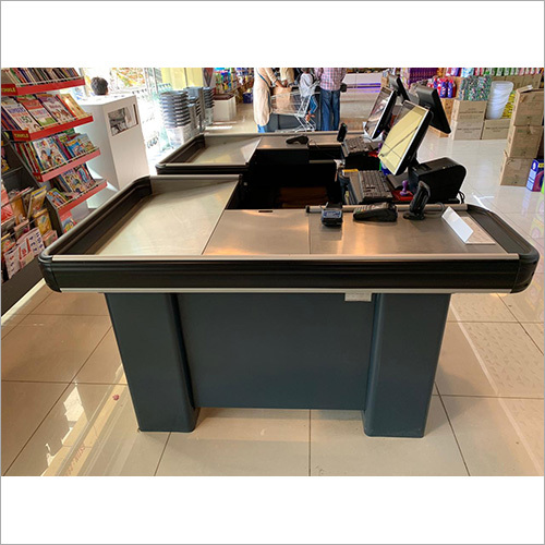 Steel Supermarket Cash Desk Counter