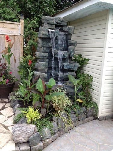 Cement Natural Indoor Outdoor Garden Wall Fountain 018