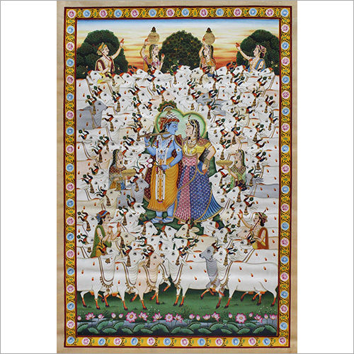 Radhe Krishna With Cows