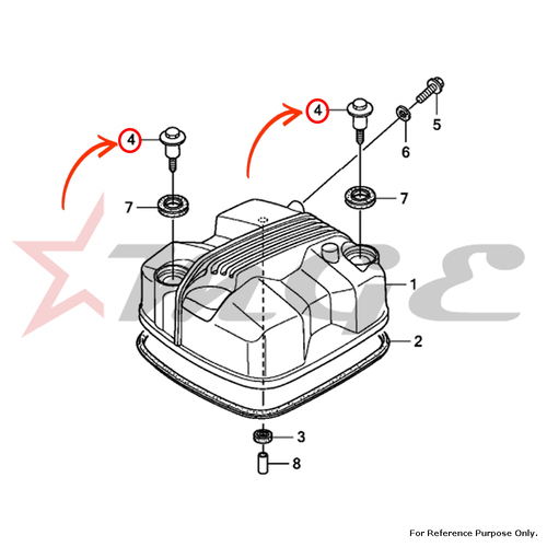 Bolt, Head Cover For Honda CBF125 - Reference Part Number - #90003-KWF-940