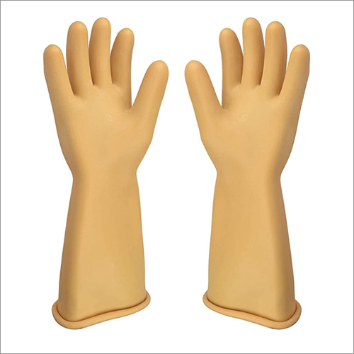 Plain Rubber Electrical Safety Hand Gloves
