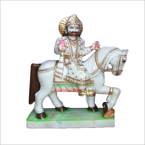 White Marble Baba Ramdev Statue