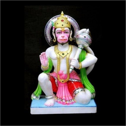 White Marble Lord Hanuman Statue