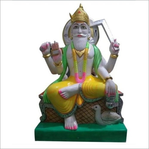 Marble Vishwakarma Statue