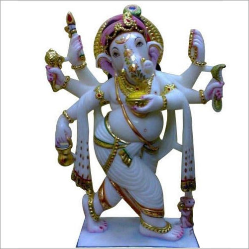 Multicolor Marble Ganesha Statue