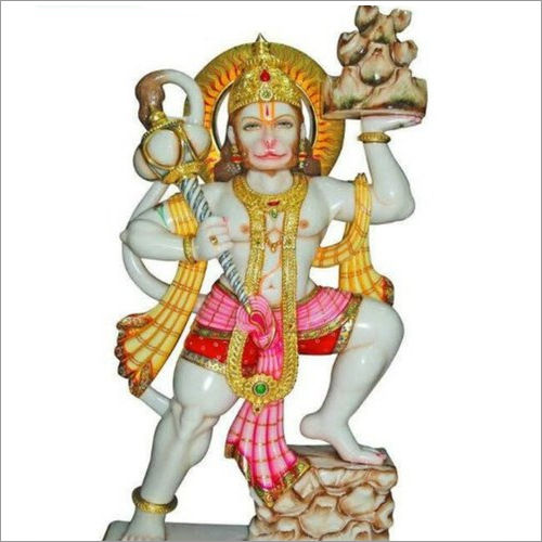 Eco-Friendly Veer Hanuman Marble Statue