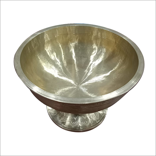 Silver Ethnic Bell Metal Serving Dish