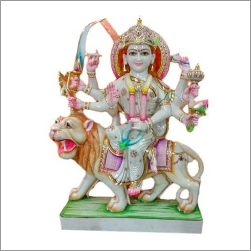 Painted Hindu 3 Feet Durga Mata Statue