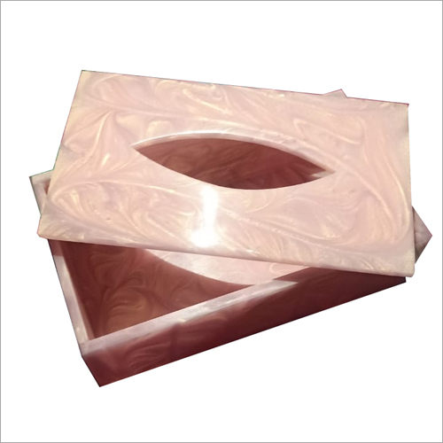 Rectangular Acrylic Resin Tissue Box
