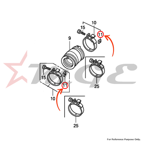Nut, Square, 5mm For Honda CBF125 - Reference Part Number - #16222-KTE-910