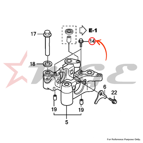 Bolt, Flange, 5x14 For Honda CBF125 - Reference Part Number - #90002-KRM-840