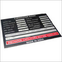 Anoprinted Equipment Name Plates