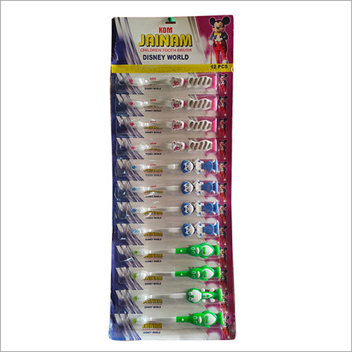 Available In Different Color Cartoon Handle Toothbrush