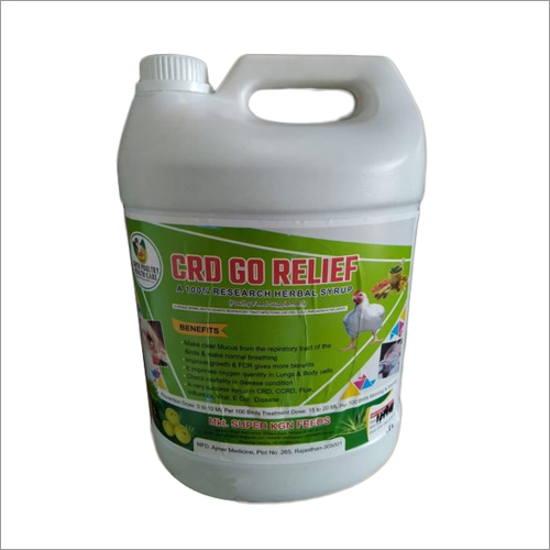 5 Litre Crd Go Relief Herbal Syrup Recommended For: Poultry