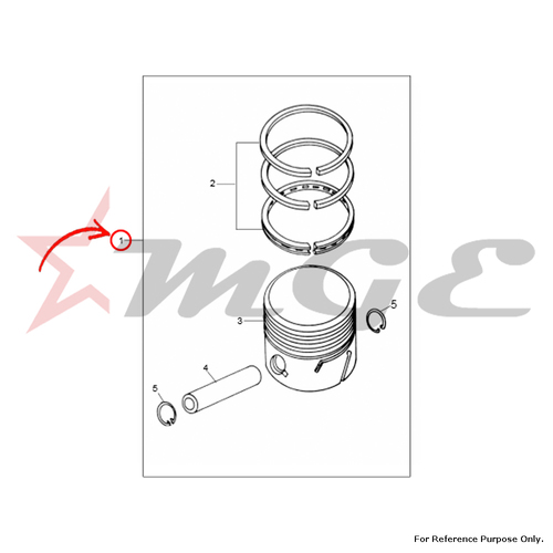 Piston Assembly With Ring - 0.020