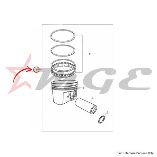 Gudgeon Pin For Royal Enfield - Reference Part Number - #110090/B - Material: As Per Photo