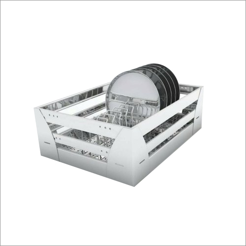 Silver 20 X 16 X 6 Inch Stainless Steel Thali Basket