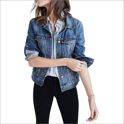 Blue Ladies Casual Denim Jacket