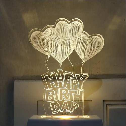 Acrylic 3D Happy Birthday LED Night Lamp