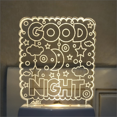Multi Color Acrylic 3D Good Night Led Night Lamp