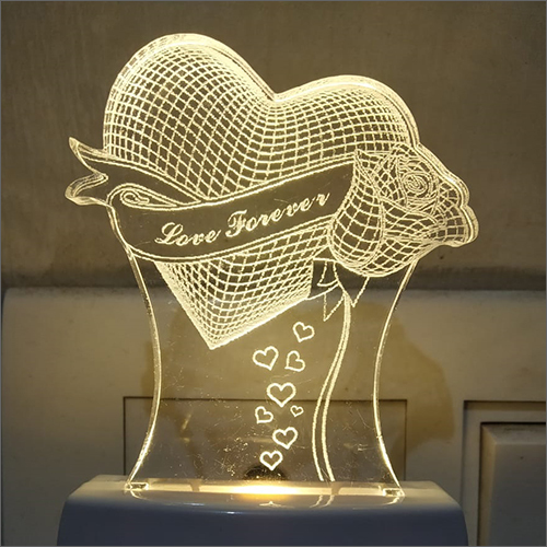 Multi Color Acrylic Love Forever Led Night Lamp