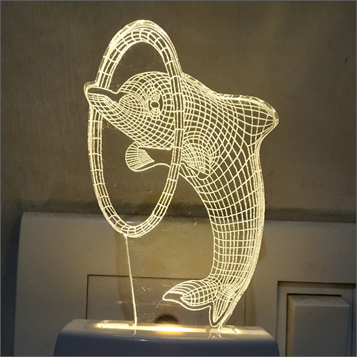Acrylic Dolphin LED Night Lamp