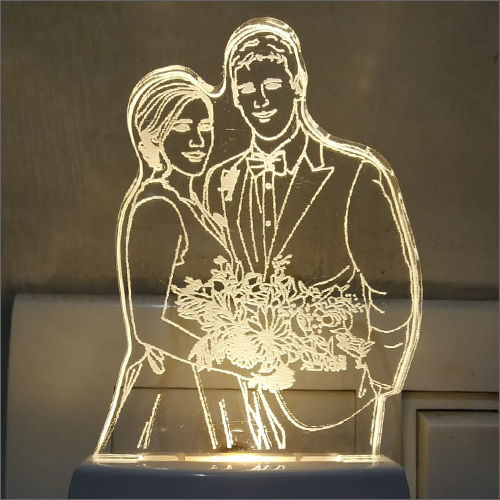 Multi Color Personalized Couple Acrylic Led Night Lamp