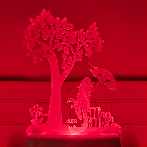 Acrylic LED Couple Red Night Lamp