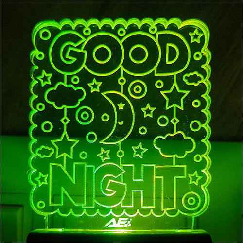 Acrylic LED Good Night Green Night Lamp