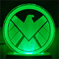 Acrylic 3D LED Green Night Lamp