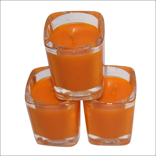 Decorative Dinner Glass Wax Candle Size: Customised