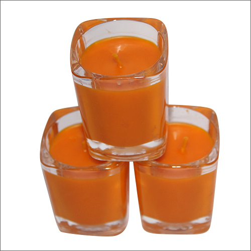 Decorative Dinner Glass Wax Candle
