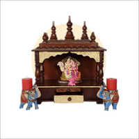 Wooden Temple - Different Sizes Available, Brown Color, Religious Theme