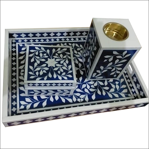 Resin Serving Burner and Box With Tray Set