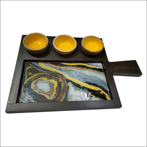 Wooden Serving Tray Dish And Platter Set